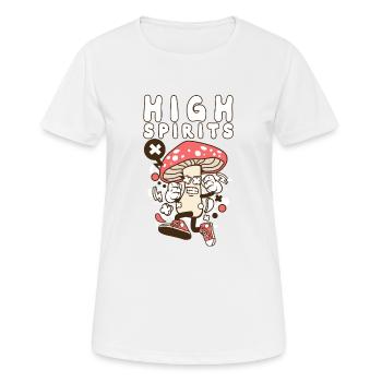 High Spirits Champignon magique - Cadeau - T-shirt respirant Femme - blanc - Devant - AI Model Female 172 dark (172cm)