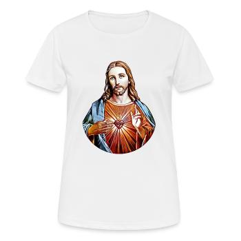 Jesus Christ * Jesus Christ painting - Women's Breathable T-Shirt - white - Front - AI Model Female 172 dark (172cm)