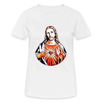 Jesus Christ * Jesus Christ contrast - Women's Breathable T-Shirt - white - Front - AI Model Female 172 dark (172cm)