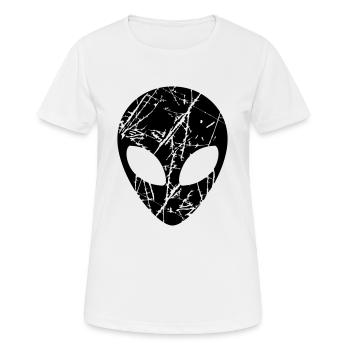 Risse Kopf Alien - Frauen T-Shirt atmungsaktiv - Weiß - Vorne - AI Model Female 172 dark (172cm)