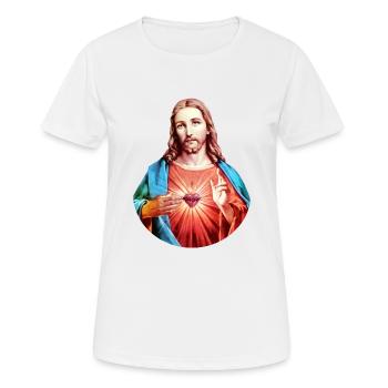 Jésus-Christ | Jésus-Christ | Noël Noël - T-shirt respirant Femme - blanc - Devant - AI Model Female 172 dark (172cm)