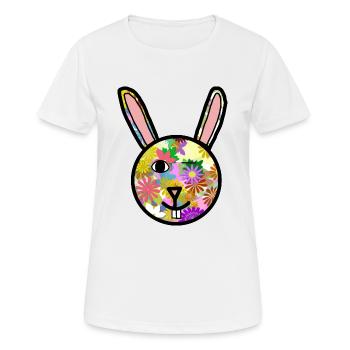 Der Osterhase - Frauen T-Shirt atmungsaktiv - Weiß - Vorne - AI Model Female 172 dark (172cm)