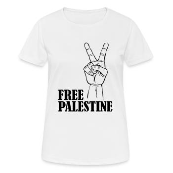 free palestine - Women's Breathable T-Shirt - white - Front - AI Model Female 172 dark (172cm)