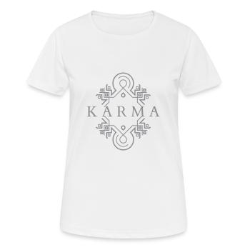 karma - T-shirt respirant Femme - blanc - Devant - AI Model Female 172 dark (172cm)