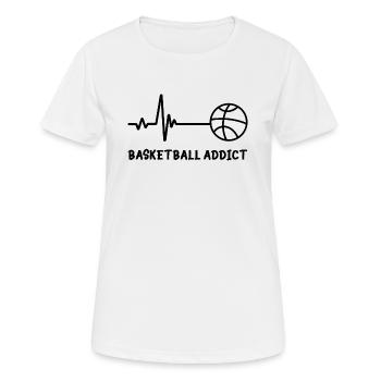 Basketball addict - T-shirt respirant Femme - blanc - Devant - AI Model Female 172 dark (172cm)