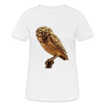 Die Eule die Eule - Frauen T-Shirt atmungsaktiv - Weiß - Vorne - AI Model Female 172 dark (172cm)