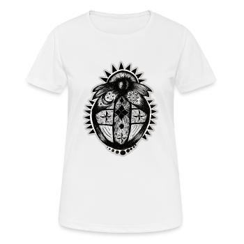 Motanka noir. Poupée nationale ukrainienne - T-shirt respirant Femme - blanc - Devant - AI Model Female 172 dark (172cm)