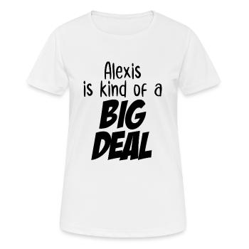 Alexis est un peu un gros problème - T-shirt respirant Femme - blanc - Devant - AI Model Female 172 dark (172cm)