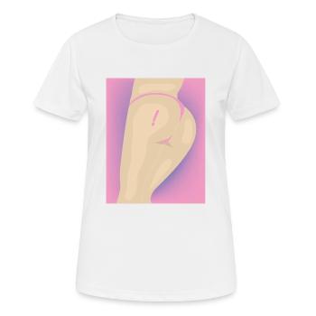 Pink buttocks - Women's Breathable T-Shirt - white - Front - AI Model Female 172 dark (172cm)