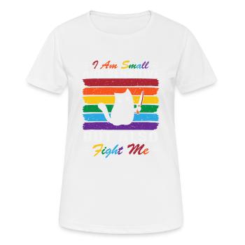 Je suis petit et sensible mais aussi me combattre - chats - T-shirt respirant Femme - blanc - Devant - AI Model Female 172 dark (172cm)