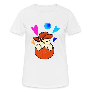 Cowboy Amour Drôle - T-shirt respirant Femme - blanc - Devant - AI Model Female 172 dark (172cm)