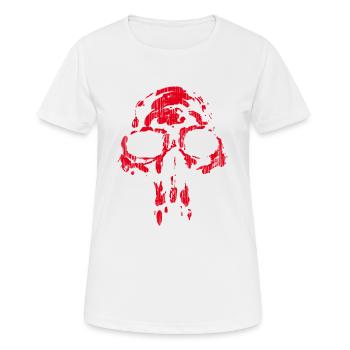 Skull - Neanderthal RED - Women's Breathable T-Shirt - white - Front - AI Model Female 172 dark (172cm)