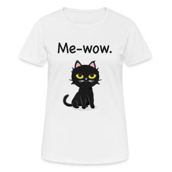 Me-wow. - Frauen T-Shirt atmungsaktiv - Weiß - Vorne - AI Model Female 172 dark (172cm)