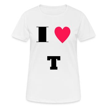 J’aime T - T-shirt respirant Femme - blanc - Devant - AI Model Female 172 dark (172cm)