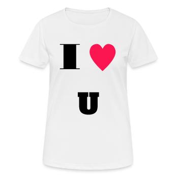 I love U - Frauen T-Shirt atmungsaktiv - Weiß - Vorne - AI Model Female 172 dark (172cm)