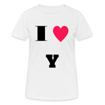 J’aime Y - T-shirt respirant Femme - blanc - Devant - AI Model Female 172 dark (172cm)