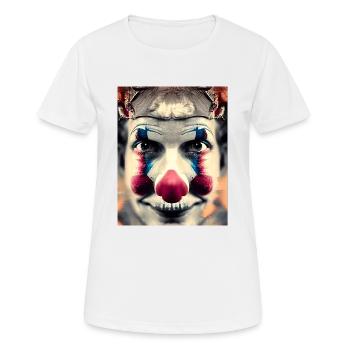 Clown - Frauen T-Shirt atmungsaktiv - Weiß - Vorne - AI Model Female 172 dark (172cm)