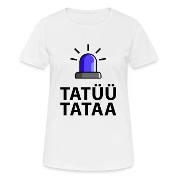 Tatüü Tataa Blaulicht - Frauen T-Shirt atmungsaktiv - Weiß - Vorne - AI Model Female 172 dark (172cm)