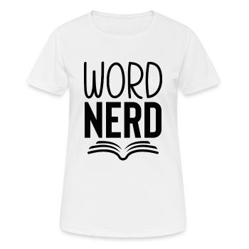 Word Nerd - Women's Breathable T-Shirt - white - Front - AI Model Female 172 dark (172cm)