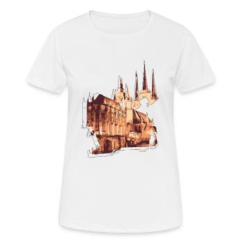 Kirche - Frauen T-Shirt atmungsaktiv - Weiß - Vorne - AI Model Female 172 dark (172cm)