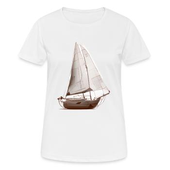 Segelschiff Segeln Segelsport Segler Segelboot - Frauen T-Shirt atmungsaktiv - Weiß - Vorne - AI Model Female 172 dark (172cm)