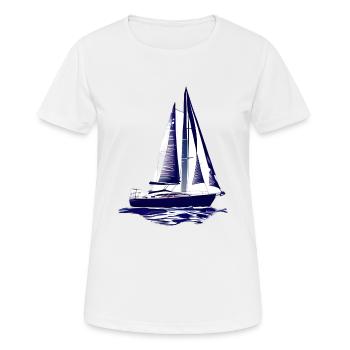 voilier voilier voilier voilier voilier voilier - T-shirt respirant Femme - blanc - Devant - AI Model Female 172 dark (172cm)