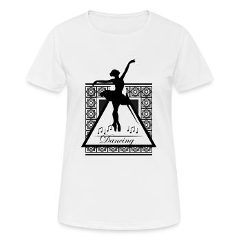 Dancing Dance Music - Frauen T-Shirt atmungsaktiv - Weiß - Vorne - AI Model Female 172 dark (172cm)