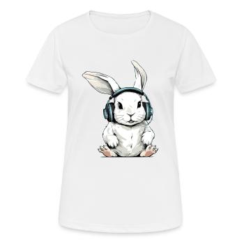 Crap le lapin audiophile - T-shirt respirant Femme - blanc - Devant - AI Model Female 172 dark (172cm)