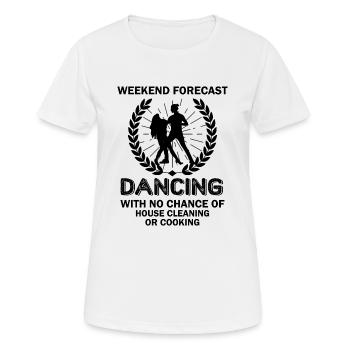 Dancing Dance Music - Frauen T-Shirt atmungsaktiv - Weiß - Vorne - AI Model Female 172 dark (172cm)