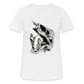 Wassersport - Frauen T-Shirt atmungsaktiv - Weiß - Vorne - AI Model Female 172 dark (172cm)
