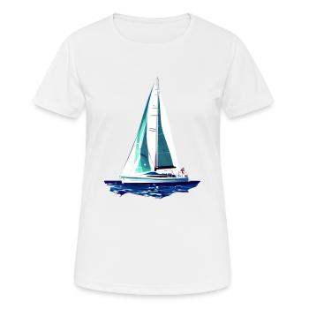 Sailing Sailboat Sailing Sailing Sailing Ship - Women's Breathable T-Shirt - white - Front - AI Model Female 172 dark (172cm)