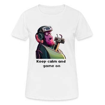 KeepCalm - T-shirt respirant Femme - blanc - Devant - AI Model Female 172 dark (172cm)