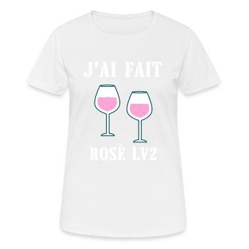 rosé lv2 - T-shirt respirant Femme - blanc - Devant - AI Model Female 172 dark (172cm)