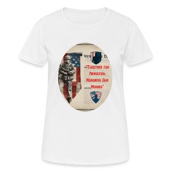 Vétérans, anciens combattant, armistice. - T-shirt respirant Femme - blanc - Devant - AI Model Female 172 dark (172cm)