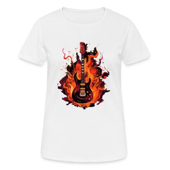 Guitar Guitar Player Electric Guitar Music & Musicians - Women's Breathable T-Shirt - white - Front - AI Model Female 172 dark (172cm)