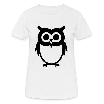 Petite chouette - T-shirt respirant Femme - blanc - Devant - AI Model Female 172 dark (172cm)