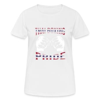 Muay Thai Boxing Muay Thai - Frauen T-Shirt atmungsaktiv - Weiß - Vorne - AI Model Female 172 dark (172cm)