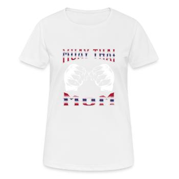 Muay Thai Boxing Muay Thai - Frauen T-Shirt atmungsaktiv - Weiß - Vorne - AI Model Female 172 dark (172cm)