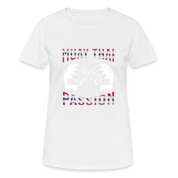 Muay Thai Boxe Muay Thai - T-shirt respirant Femme - blanc - Devant - AI Model Female 172 dark (172cm)