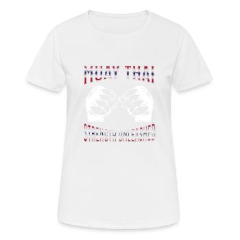 Muay Thai Boxing Muay Thai - Frauen T-Shirt atmungsaktiv - Weiß - Vorne - AI Model Female 172 dark (172cm)