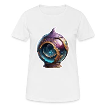 Magische Kugel / Kristallkugel / Wahrsagen - Frauen T-Shirt atmungsaktiv - Weiß - Vorne - AI Model Female 172 dark (172cm)