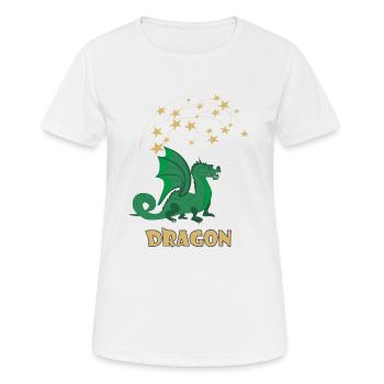 Dragon - Frauen T-Shirt atmungsaktiv - Weiß - Vorne - AI Model Female 172 dark (172cm)