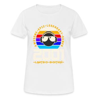 2001 - Women's Breathable T-Shirt - white - Front - AI Model Female 172 dark (172cm)