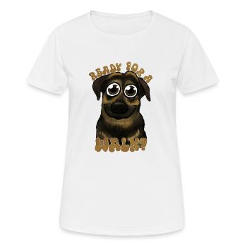 Prêt pour une promenade ? - T-shirt respirant Femme - blanc - Devant - AI Model Female 172 dark (172cm)