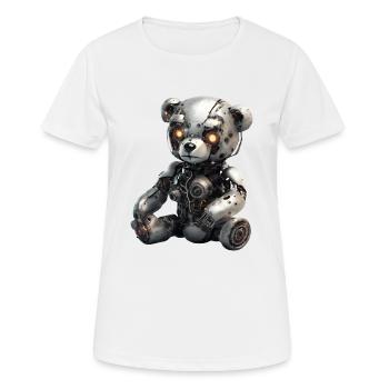 Cyborg Teddy Bear - Women's Breathable T-Shirt - white - Front - AI Model Female 172 dark (172cm)