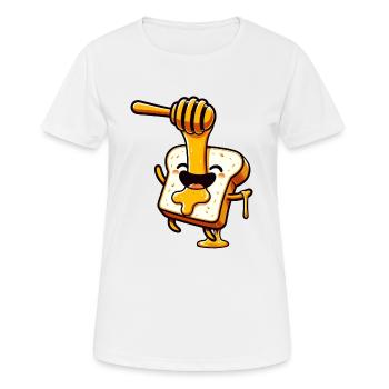 Toast with honey beekeeper bee honey - Women's Breathable T-Shirt - white - Front - AI Model Female 172 dark (172cm)