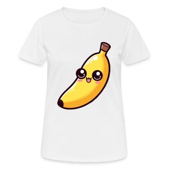 Süße kawaii banane anime - Frauen T-Shirt atmungsaktiv - Weiß - Vorne - AI Model Female 172 dark (172cm)