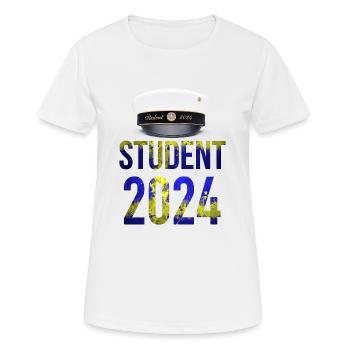 Remise des diplômes de la classe 2024 Fête de remise des diplômes du lycée - T-shirt respirant Femme - blanc - Devant - AI Model Female 172 dark (172cm)