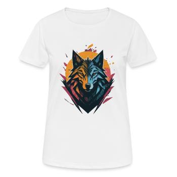 Night wolf - Women's Breathable T-Shirt - white - Front - AI Model Female 172 dark (172cm)