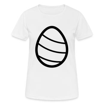 Oeuf de Pâques - T-shirt respirant Femme - blanc - Devant - AI Model Female 172 dark (172cm)